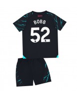 Manchester City Oscar Bobb #52 Alternativní dres pro děti 2023-24 Krátký Rukáv (+ trenýrky)